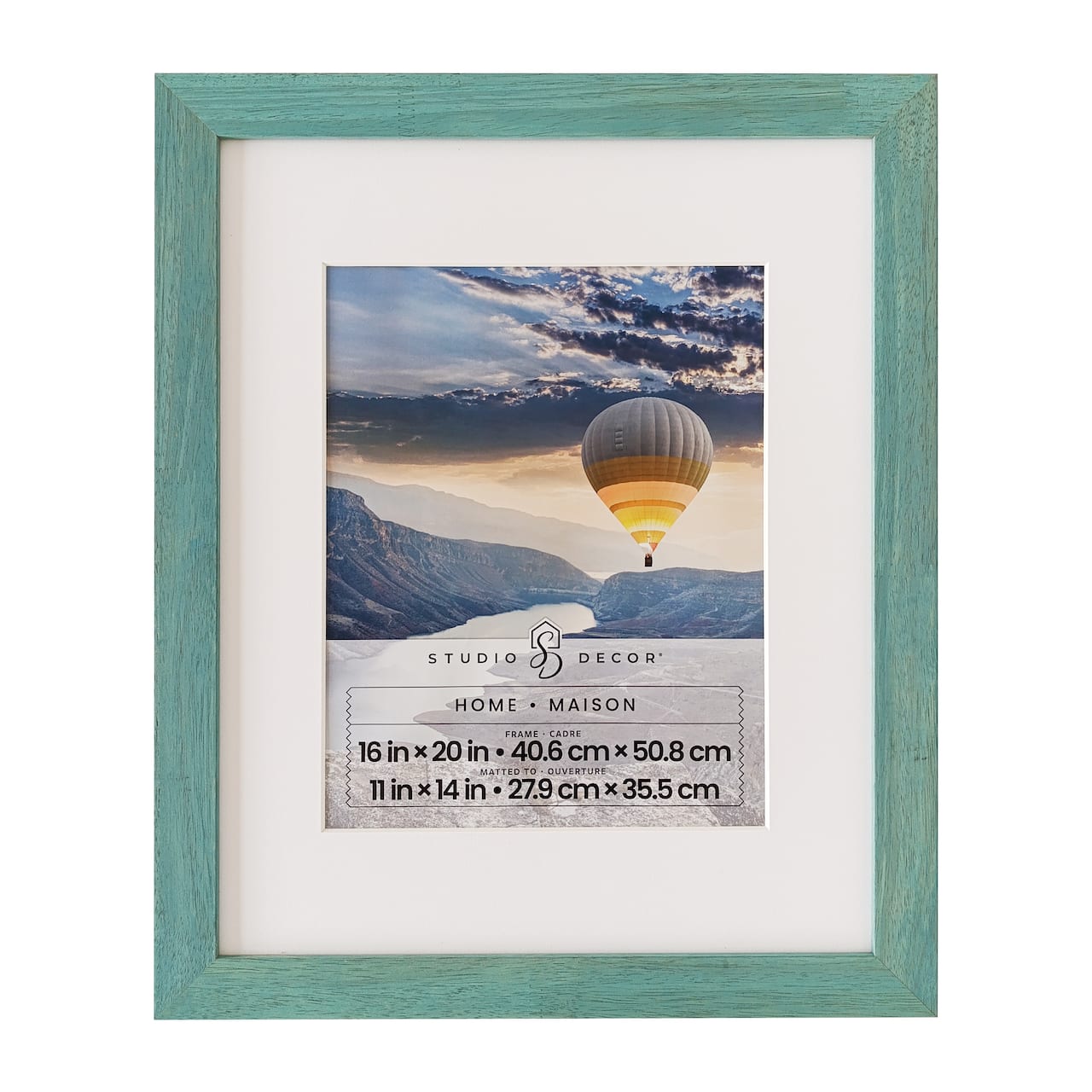 6 Pack: Home Turquoise Wash Frame with Mat by Studio Décor®